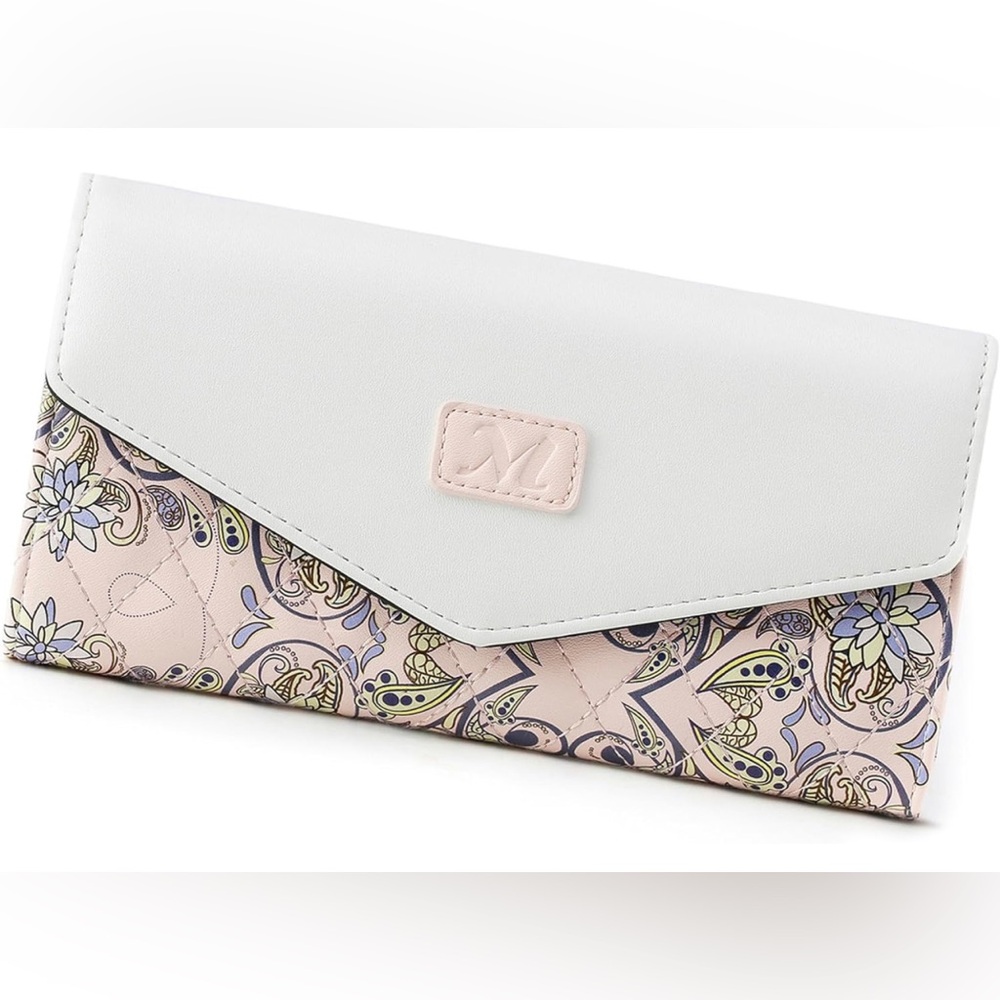 NWT RFID Blocking Trifold Wallet, PU Leather Clutch Multi Card Large